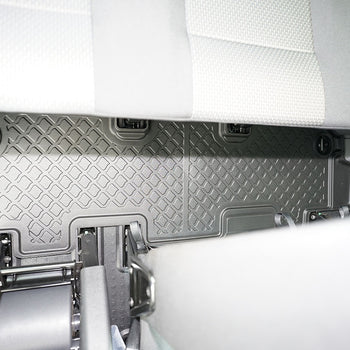 Tapis avec bords relevés Volkswagen T6 .1 Caravelle, fabrication 2019 - présent, carrosserie van empattement court et long, 3 ème file de sièges | 693105