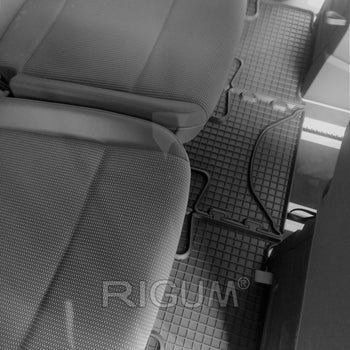 Tapis de voiture Volkswagen T7 Multivan, fabrication 2022 - présent, carrosserie van 3 ème file de sièges | 905656