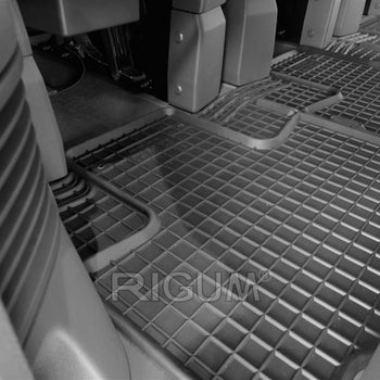 Tapis de voiture Volkswagen T7 Multivan, fabrication 2022 - présent, carrosserie van 3 ème file de sièges | 905656