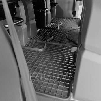 Tapis de voiture Volkswagen T7 Multivan, fabrication 2022 - présent, carrosserie van 3 ème file de sièges | 905656