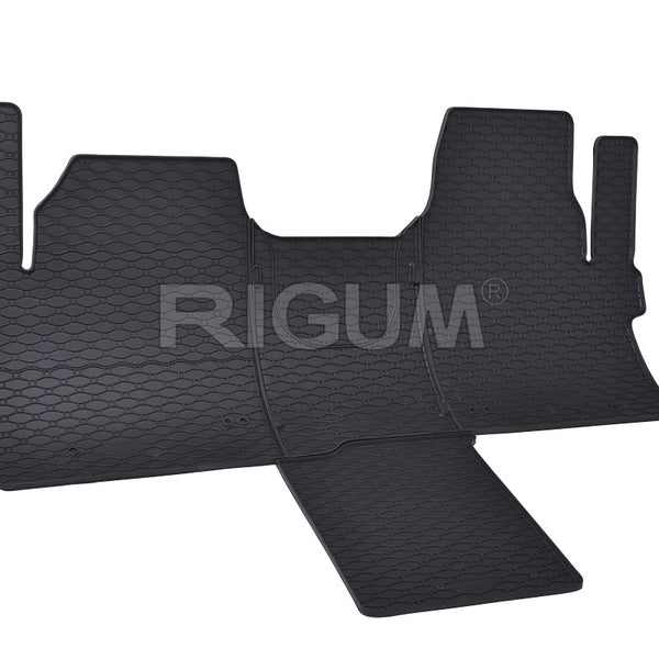 Tapis de voiture Volkswagen T7 Caravelle, fabrication 2025 - présent, carrosserie van 2 places, tunnel inclus | 906226