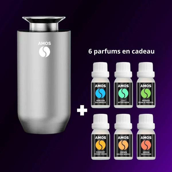 AMOS ONE PACK Diffuseur intelligent  + de 6 parfums cadeaux insensés