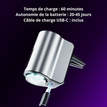Coffret Amos mini Purple – diffuseur de parfum gris + set violet avec 7 recharges de parfum