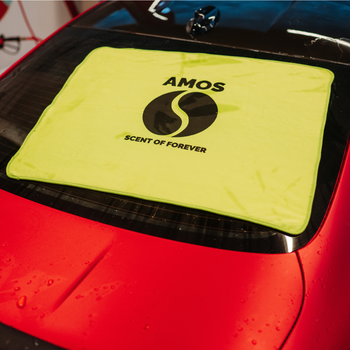 AMOS Powerfluff Serviette Microfibre Ultra-Absorbante, 1000 GSM, 60x80 cm, Vert + Gant OFFERT