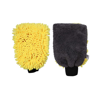 Gant de lavage et de nettoyage 2 en 1 en microfibre