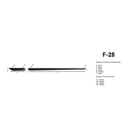 Moulures de carrosserie latérales Opel Adam, fabrication 01.2013 - 05.2019, carrosserie berline | F-28