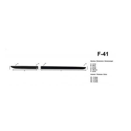 Moulures de carrosserie latérales Mitsubishi Outlander III PHEV, fabrication 09.2012 - 2019, carrosserie suv | F-41