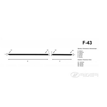 Moulures de carrosserie latérales Ford Fiesta VII, fabrication 07.2017 - présent, carrosserie berline | F-43