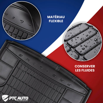 Tapis de coffre Ford Focus IV, carrosserie break, fabrication 09.2018 - présent, coffre supérieur, sans cavités laterales, roue de dépannage- petite | TM406964