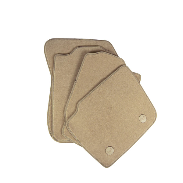Tapis en moquette de voiture (beige) Mazda MX-5, fabrication 1998 - 2005, carrosserie coupé facelift, système de fixation universel | 1039754BEIGE