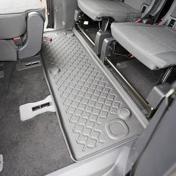 Tapis avec bords relevés Volkswagen Caddy Maxi, fabrication 11.2020 - présent, carrosserie van 7 places, rangée 3 | 693891