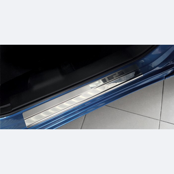 Protection de seuil de porte en acier inoxydable Volkswagen T5 Caravelle, fabrication 2003 - 05.2015, carrosserie van | 08-0969