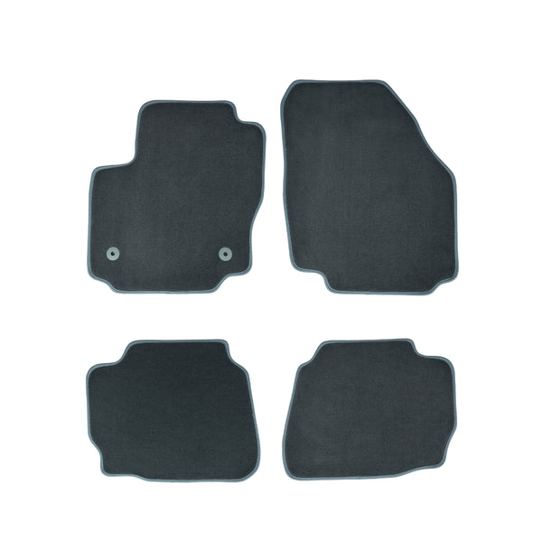 Tapis en moquette de voiture (gris) Skoda Citigo -e IV, fabrication 09.2019 - présent, carrosserie berline, système de fixation rond | 1072854GRAY