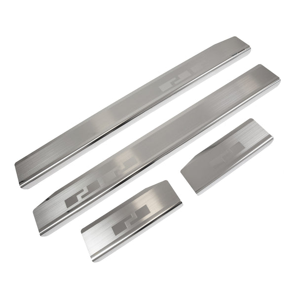 Protection de seuil de porte en acier inoxydable Skoda Scala, fabrication 04.2019 - présent, carrosserie berline #1 - 1