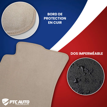 Tapis en moquette de voiture (beige) Peugeot 208 I, fabrication 03.2012 - 05.2019, carrosserie berline #1 - 3