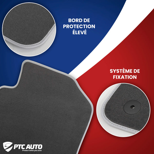 Tapis en moquette de voiture (gris) Mercedes CLA I, fabrication 03.2013 - 03.2019, carrosserie coupé #2 - 2